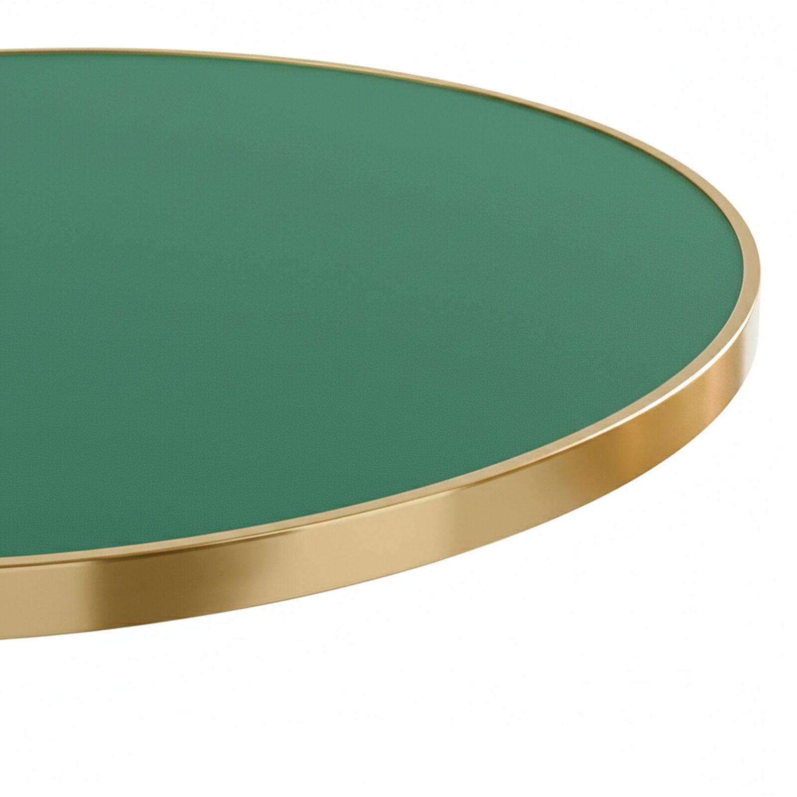 Plateau de table rond en contreplaqué avec revêtement stratifié et bord en aluminium ⌀60 cm