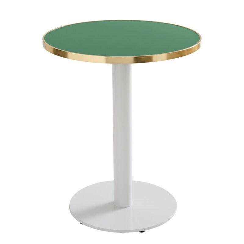 Plateau de table rond en contreplaqué avec revêtement stratifié et bord en aluminium ⌀60 cm (4/6)
