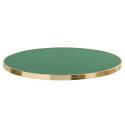 Plateau de table rond en contreplaqué avec revêtement stratifié et bord en aluminium ⌀60 cm