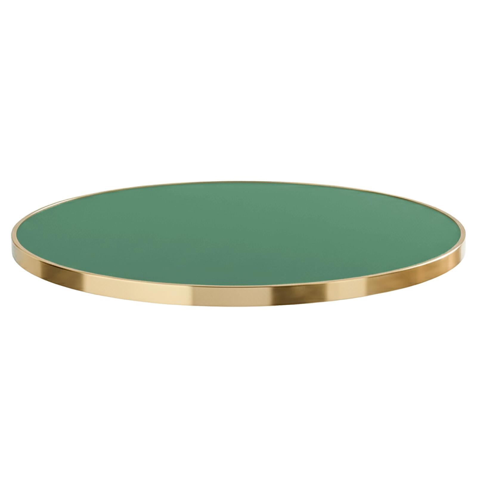 Plateau de table rond en contreplaqué avec revêtement stratifié et bord en aluminium ⌀60 cm