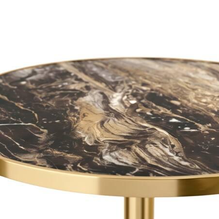 Plateau de table rond en contreplaqué avec revêtement stratifié et bord en aluminium ⌀60 cm (3/7)