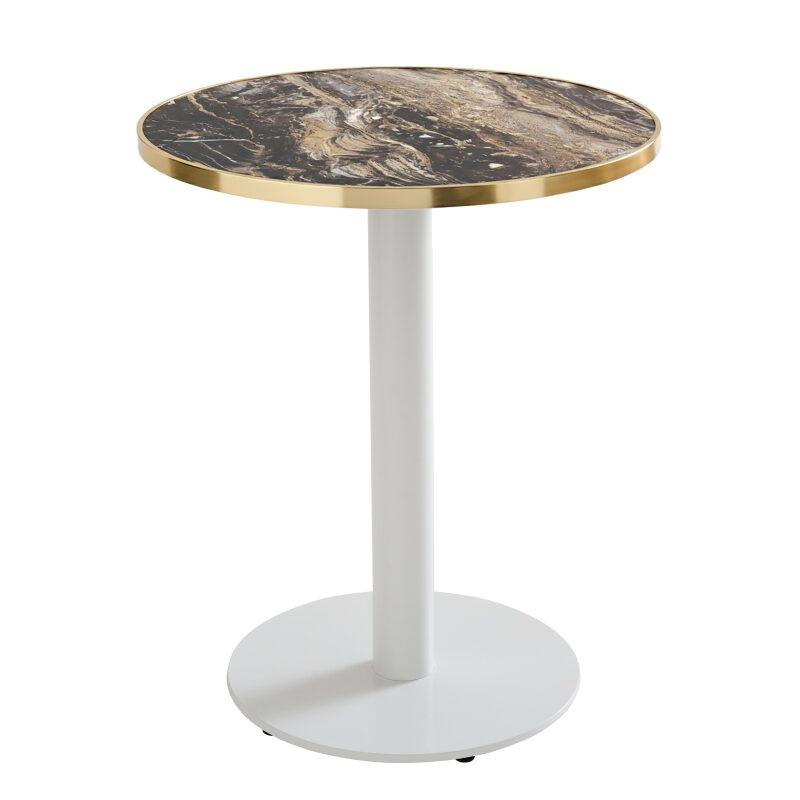 Plateau de table rond en contreplaqué avec revêtement stratifié et bord en aluminium ⌀60 cm (4/7)
