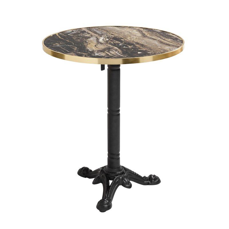 Plateau de table rond en contreplaqué avec revêtement stratifié et bord en aluminium ⌀60 cm (5/7)