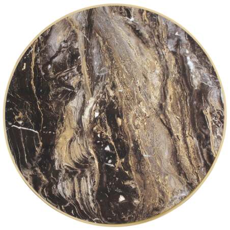 Plateau de table rond en contreplaqué avec revêtement stratifié et bord en aluminium ⌀60 cm