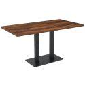 Pied de table double métal 72 cm