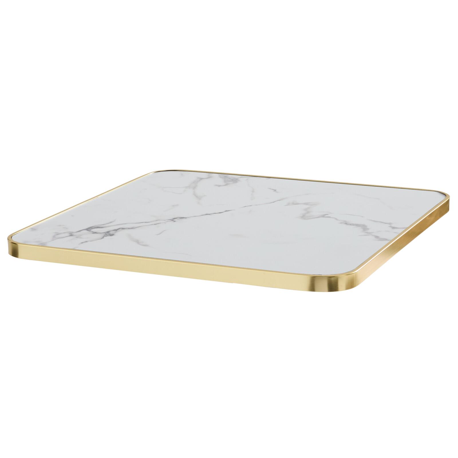Plateau de table en stratifié 70x70 cm avec bords en aluminium Plateau de table en stratifié 70x70 cm avec bords en aluminium