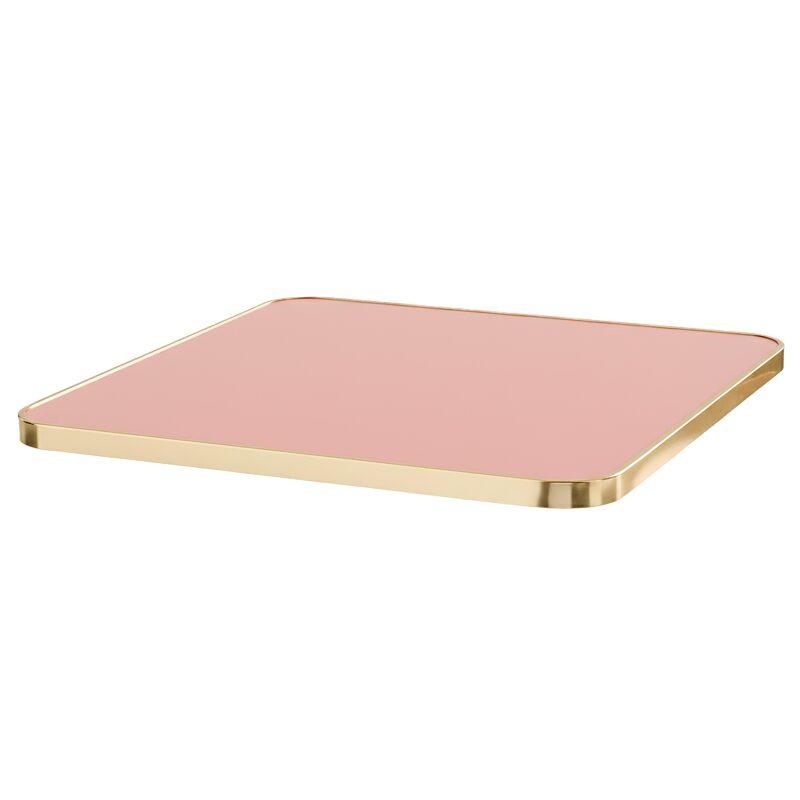 Plateau de table en stratifié 70x70 cm avec bords en aluminium