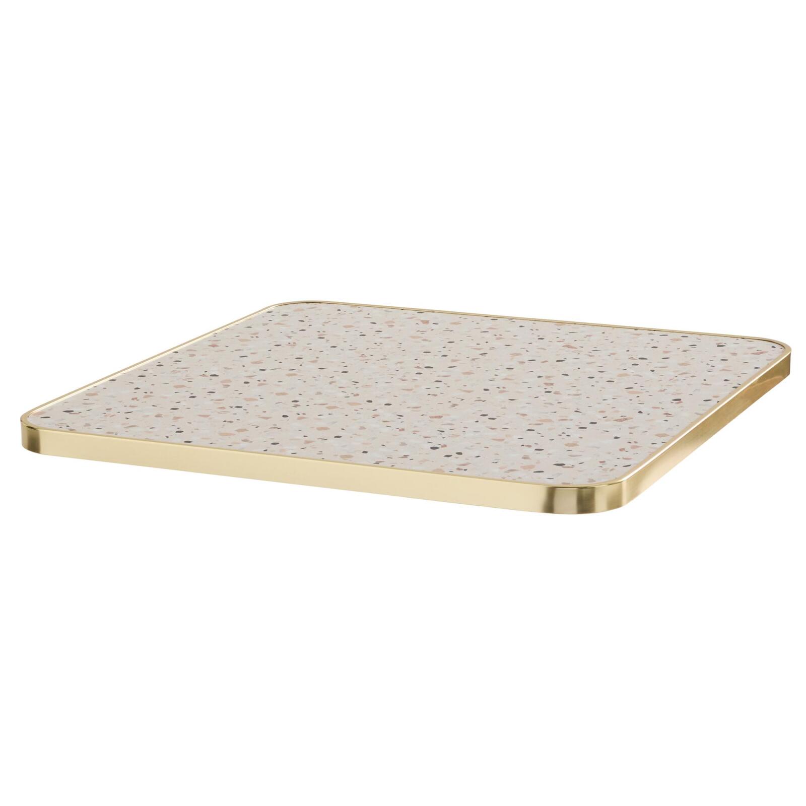 Plateau de table en stratifié 70x70 cm avec bords en aluminium