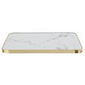 Plateau de table en stratifié 70x70 cm avec bords en aluminium