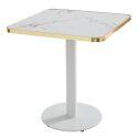 Plateau de table en stratifié 70x70 cm avec bords en aluminium