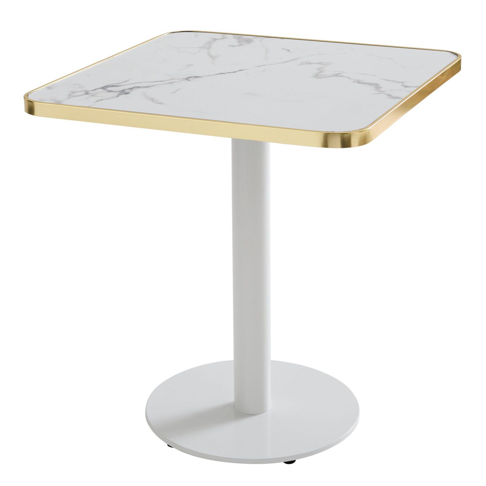 Plateau de table en stratifié 70x70 cm avec bords en aluminium Plateau de table en stratifié 70x70 cm avec bords en aluminium