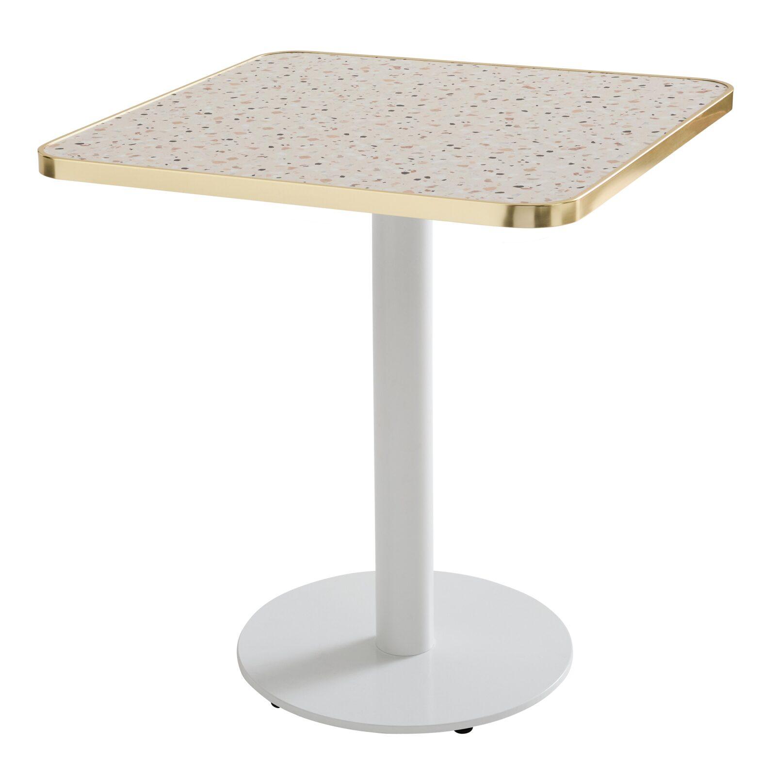 Plateau de table en stratifié 70x70 cm avec bords en aluminium