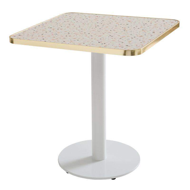Plateau de table en stratifié 70x70 cm avec bords en aluminium