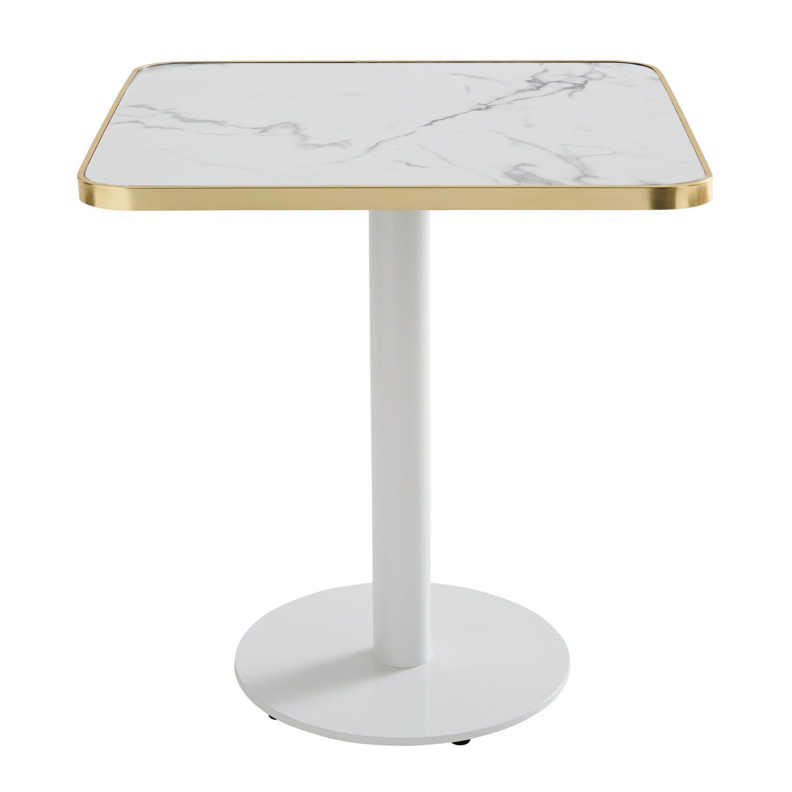 Plateau de table en stratifié 70x70 cm avec bords en aluminium Plateau de table en stratifié 70x70 cm avec bords en aluminium