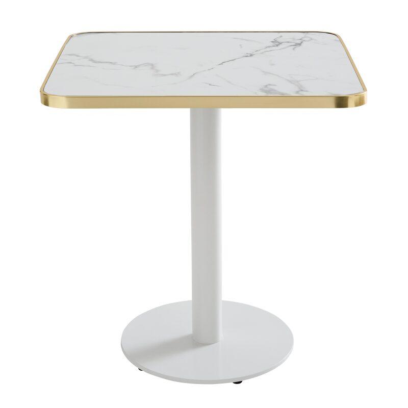 Plateau de table en stratifié 70x70 cm avec bords en aluminium
