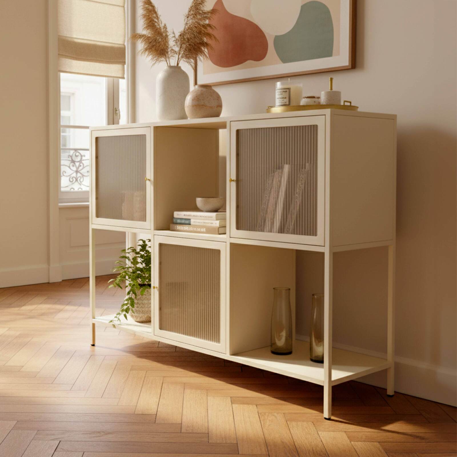 Buffet en métal 3 portes 120 cm