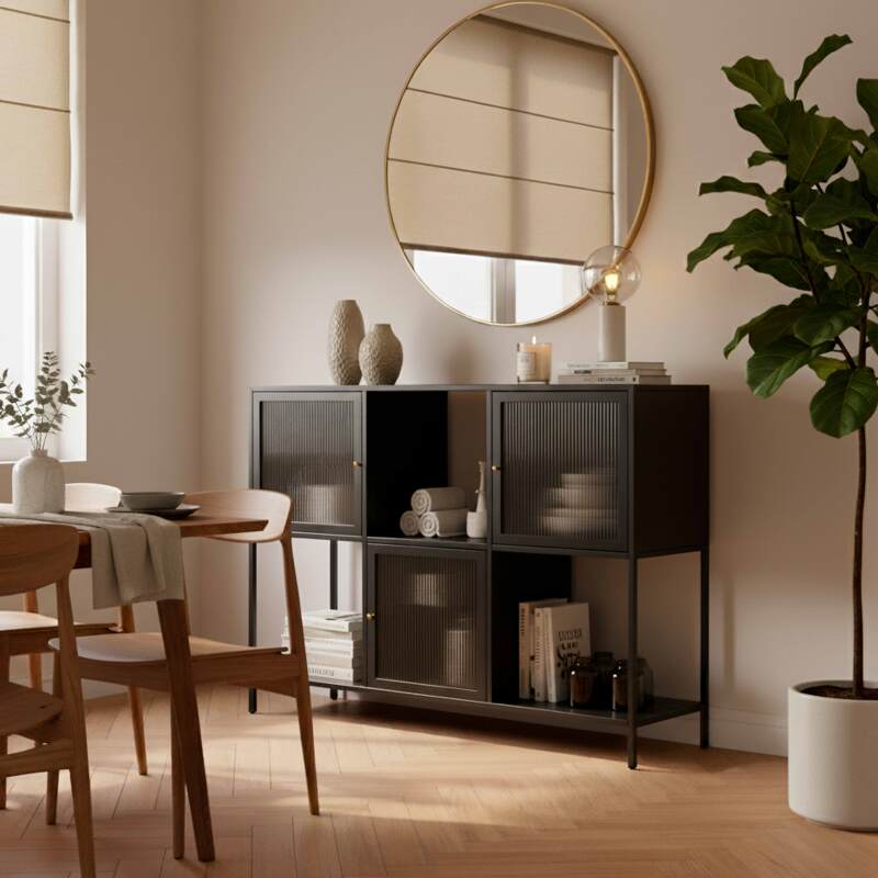 Buffet en métal 3 portes 120 cm