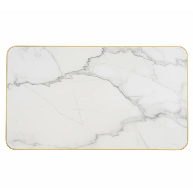 Plateau de table en stratifié 120x60 cm avec bords en aluminium