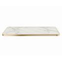 Plateau de table en stratifié 120x60 cm avec bords en aluminium