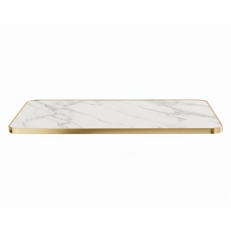 Plateau de table en stratifié 120x60 cm avec bords en aluminium