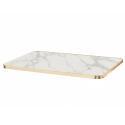 Plateau de table en stratifié 120x60 cm avec bords en aluminium