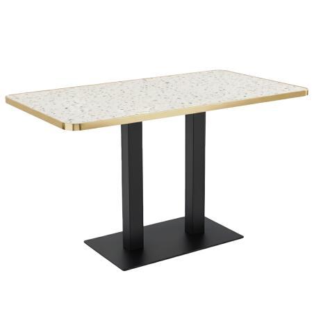 Plateau de table en stratifié 120x60 cm avec bords en aluminium (2/6)