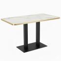 Plateau de table en stratifié 120x60 cm avec bords en aluminium