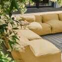 Salon de jardin modulable 8 places avec 5 chauffeuses, 2 fauteuils d'angle et 1 pouf