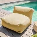 Salon de jardin modulable 6 places avec 3 chauffeuses, 2 fauteuils d'angle et 1 pouf