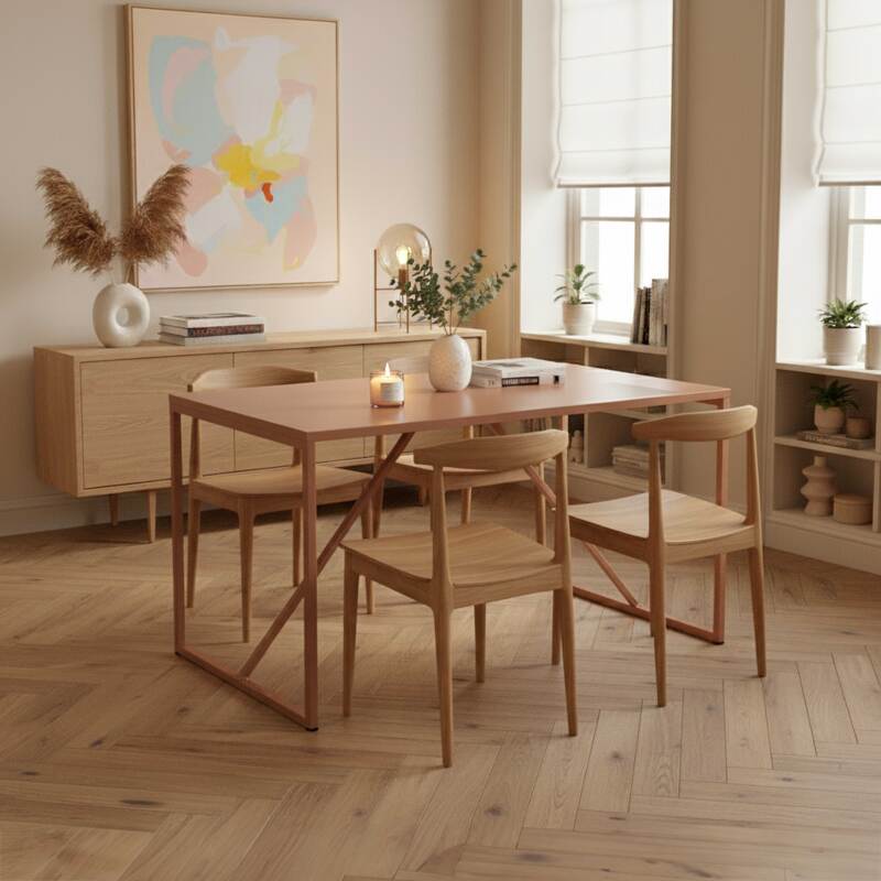 Table à manger en métal 4 personnes