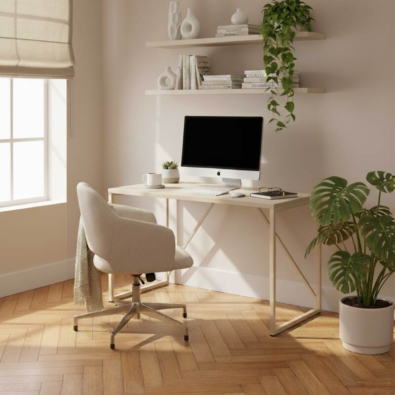 Bureau uni en métal 120 x 60 cm 