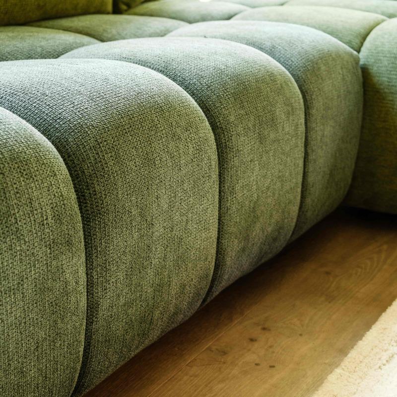 Canapé d'angle 3 places en tissu avec méridienne droite et coussins (6/7)