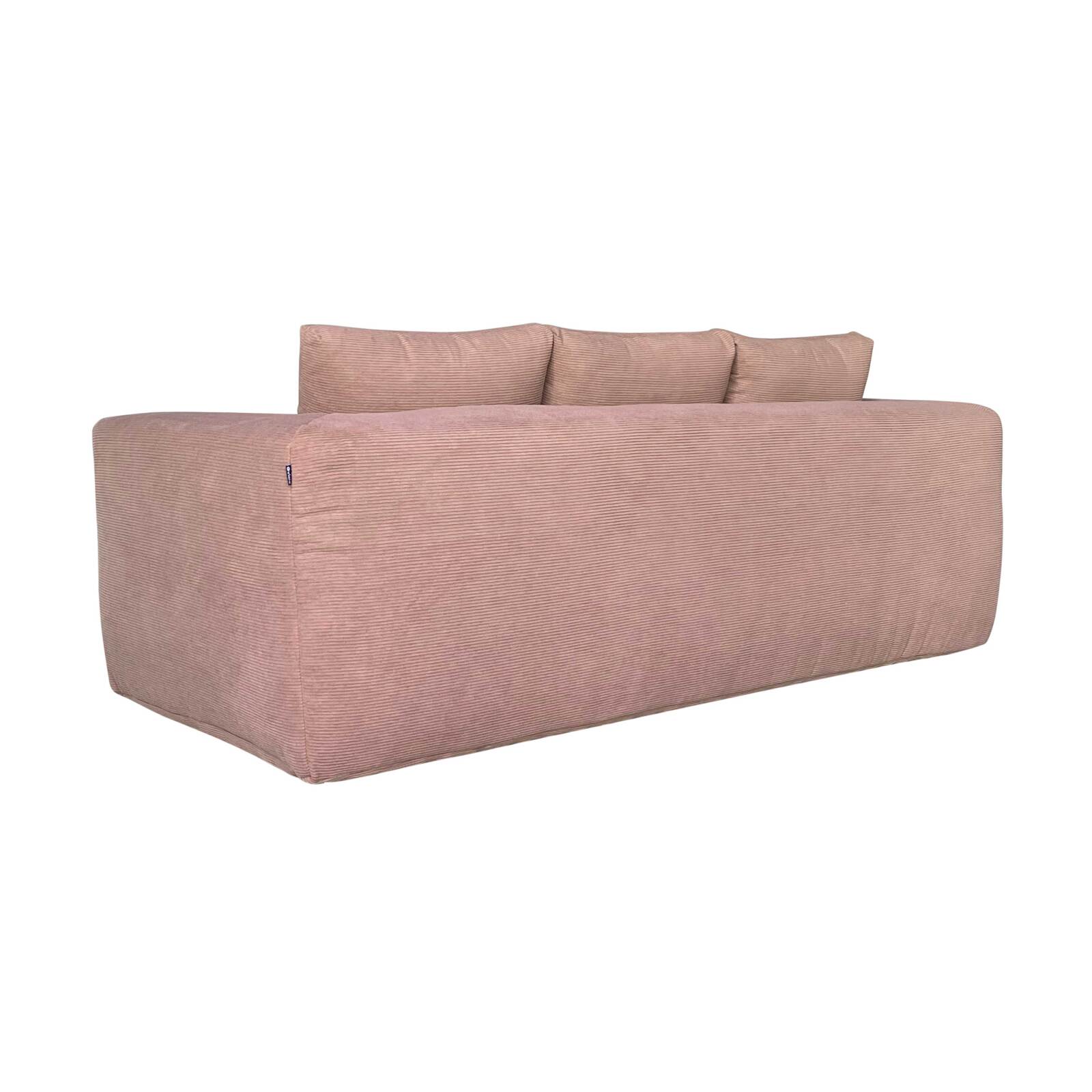 Canapé 3 places en tissu côtelé avec coussins