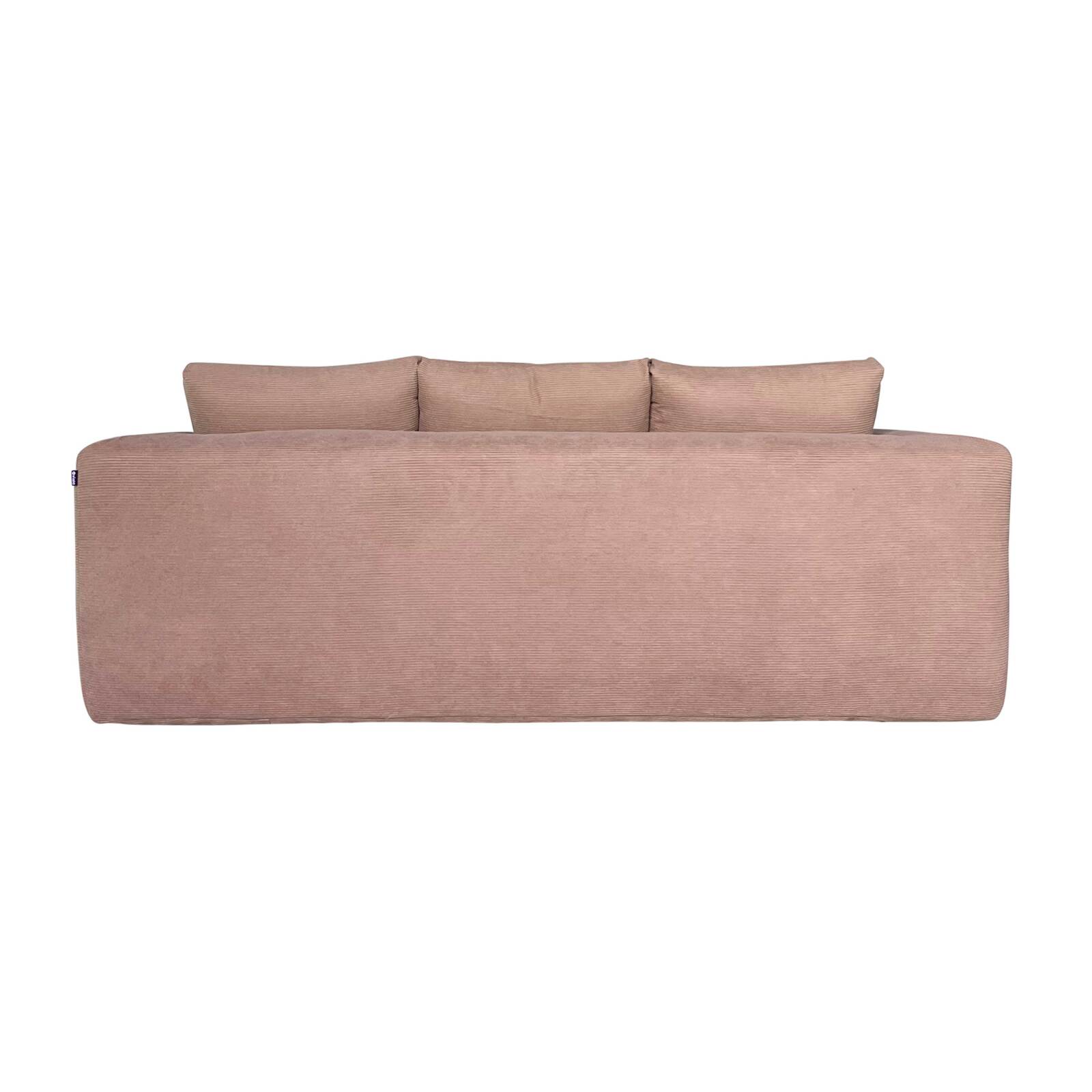 Canapé 3 places en tissu côtelé avec coussins