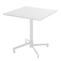 Table de jardin carrée inclinable en métal 4 personnes 70x70 cm