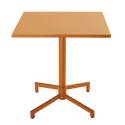 Table de jardin carrée inclinable en métal 4 personnes 70x70 cm