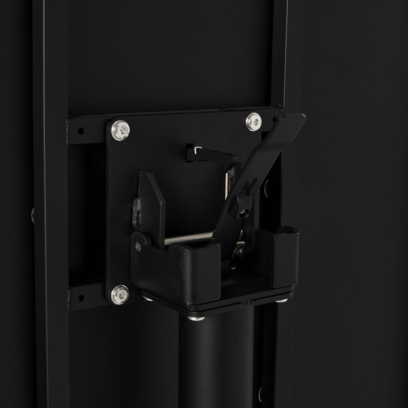 Table de jardin carrée inclinable en métal 4 personnes 70x70 cm