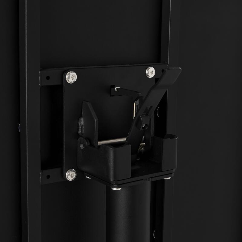 Table de jardin carrée inclinable en métal 4 personnes 70x70 cm