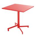Table de jardin carrée inclinable en métal 4 personnes 70x70 cm