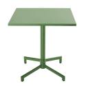 Table de jardin carrée inclinable en métal 4 personnes 70x70 cm
