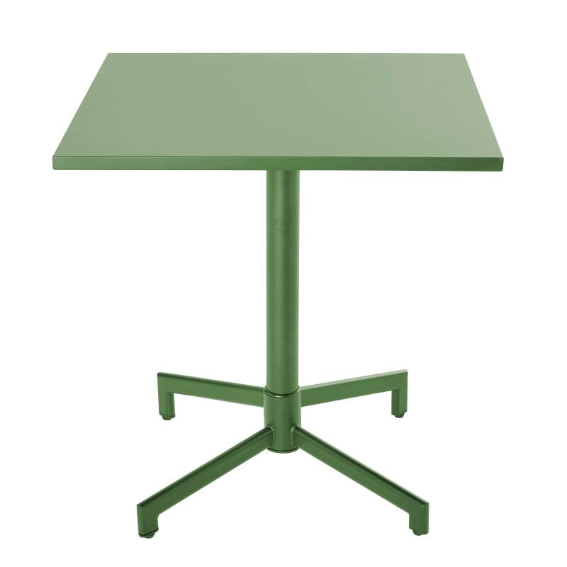 Table de jardin carrée inclinable en métal 4 personnes 70x70 cm