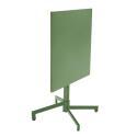 Table de jardin carrée inclinable en métal 4 personnes 70x70 cm