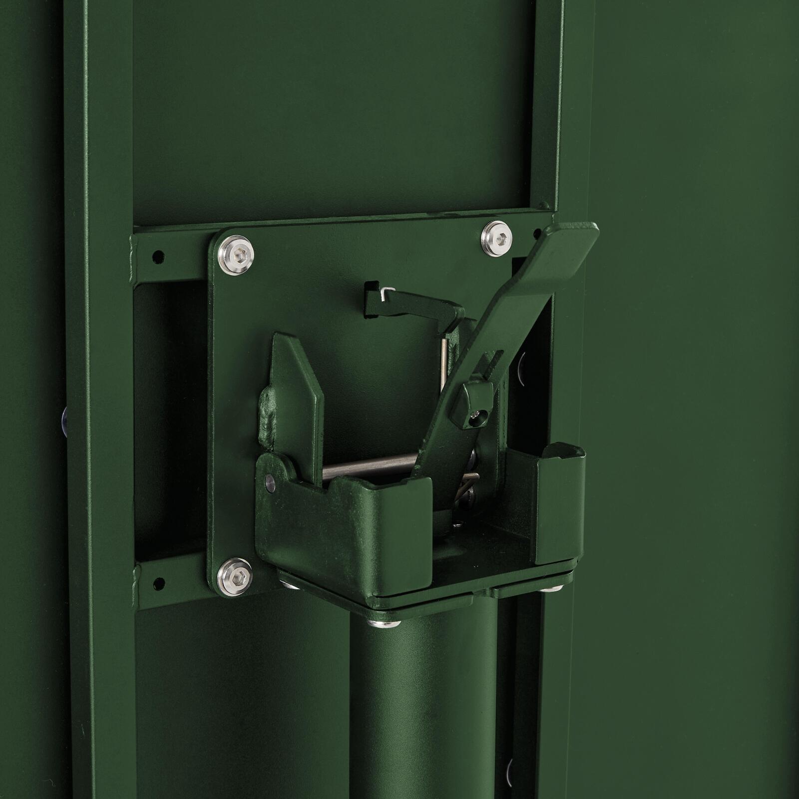 Table de jardin carrée inclinable en métal 4 personnes 70x70 cm