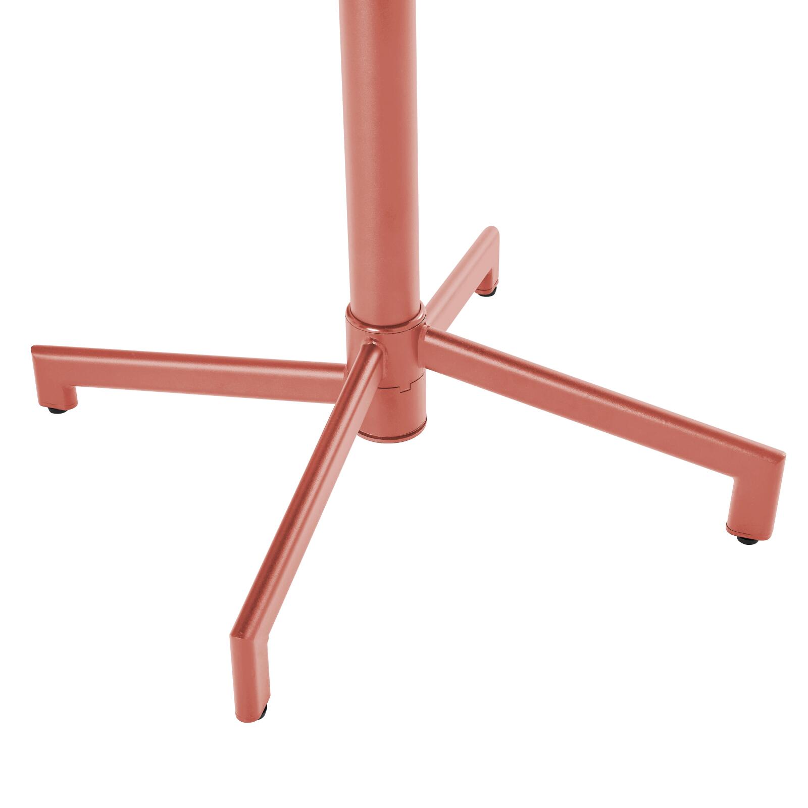 Table de jardin bistrot ronde inclinable en métal 4 personnes Ø70x72 cm