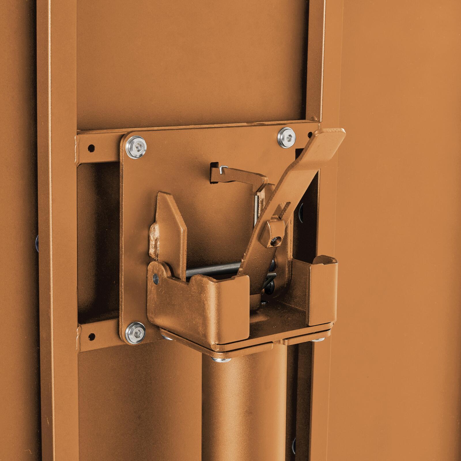 Table de jardin bistrot ronde inclinable en métal 4 personnes Ø70x72 cm