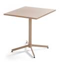 Table de jardin carrée inclinable en métal 4 personnes 70x70 cm
