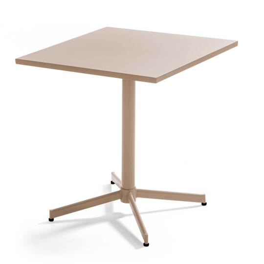 Table de jardin carrée inclinable en métal 2 à 4 personnes 70x70 cm | Oviala