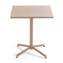 Table de jardin carrée inclinable en métal 4 personnes 70x70 cm