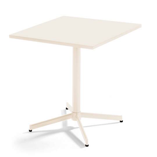 Table de jardin carrée inclinable en métal 2 à 4 personnes 70x70 cm | Oviala