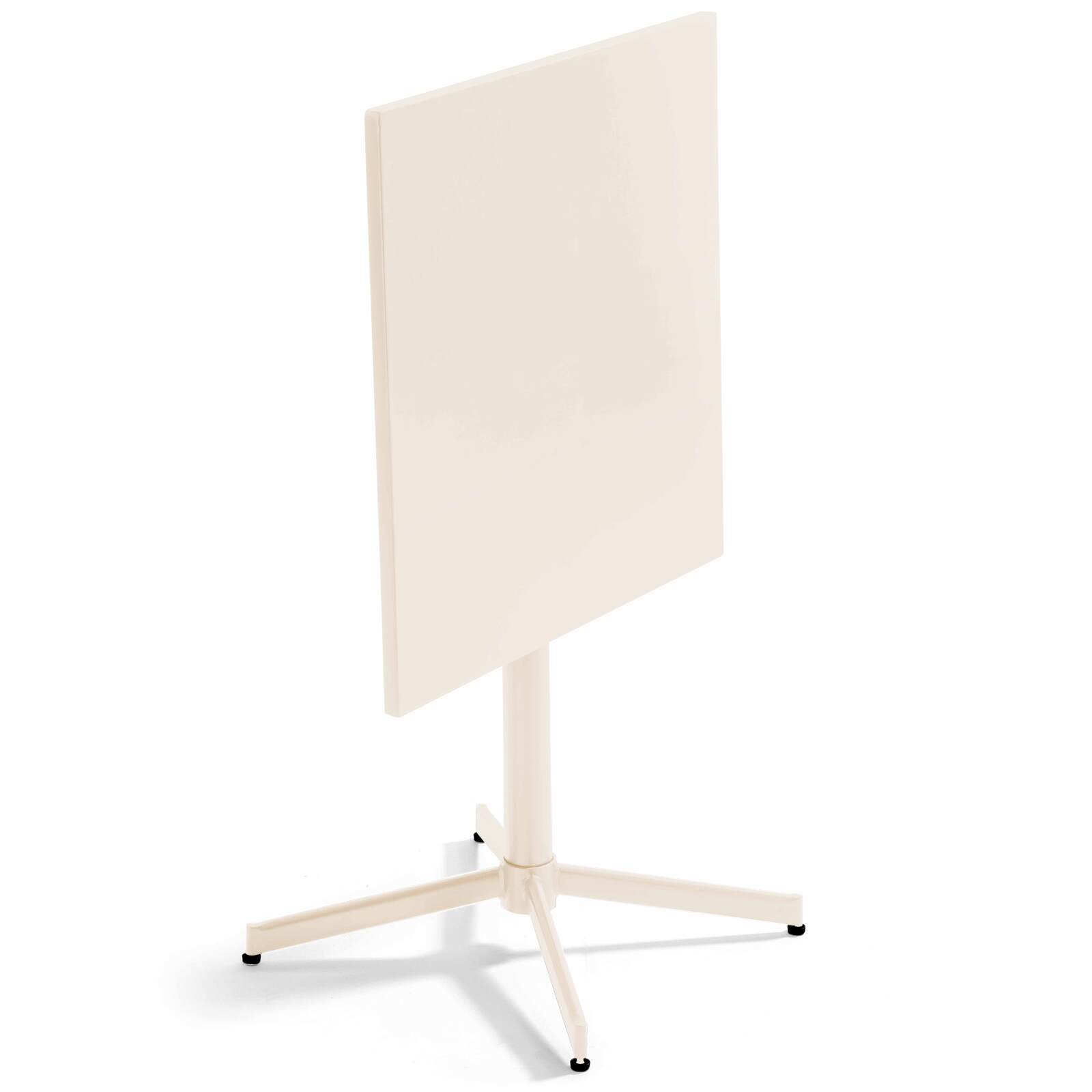 Table de jardin carrée inclinable en métal 4 personnes 70x70 cm